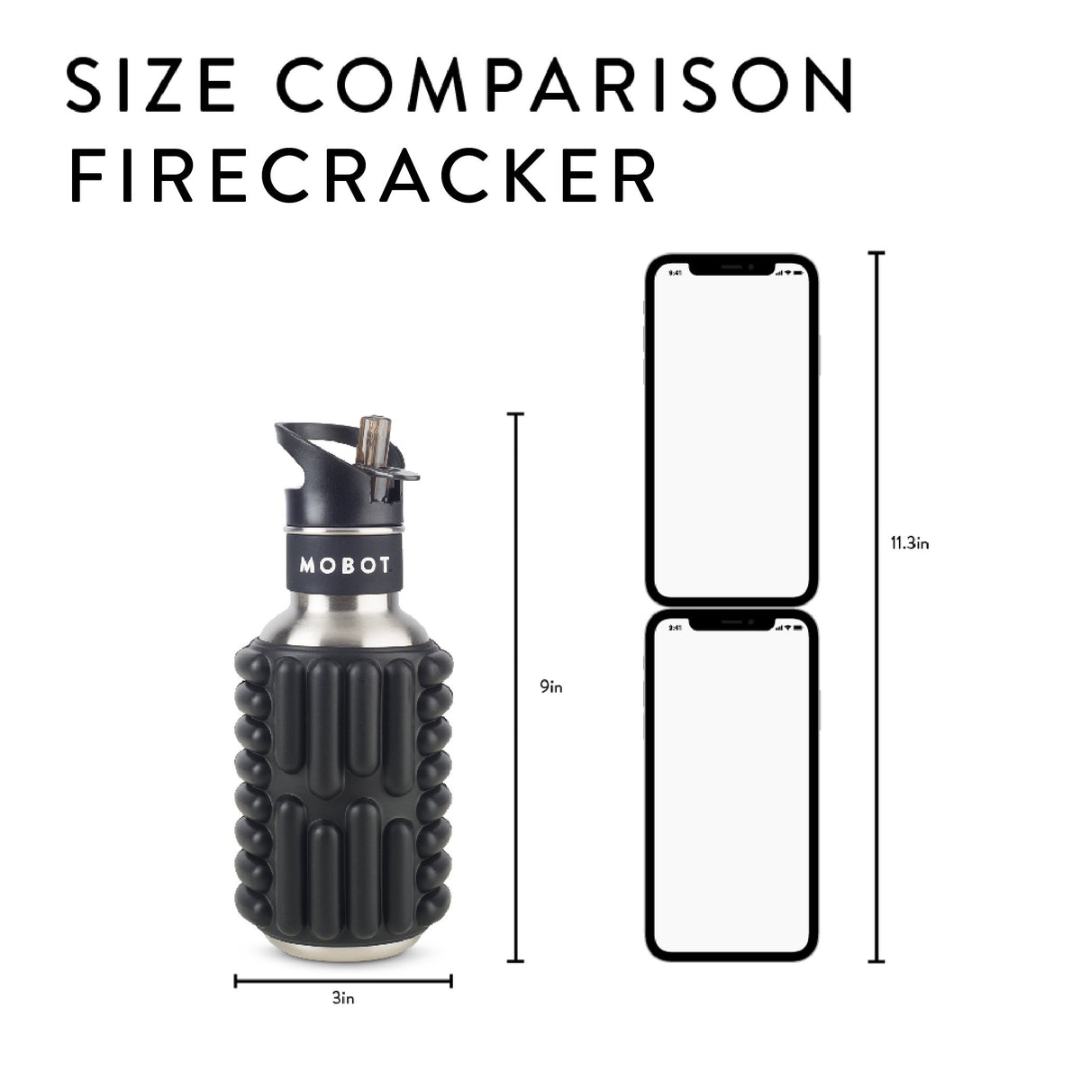 18oz Firecracker - Foam Roller Water Bottle - MOBOT
